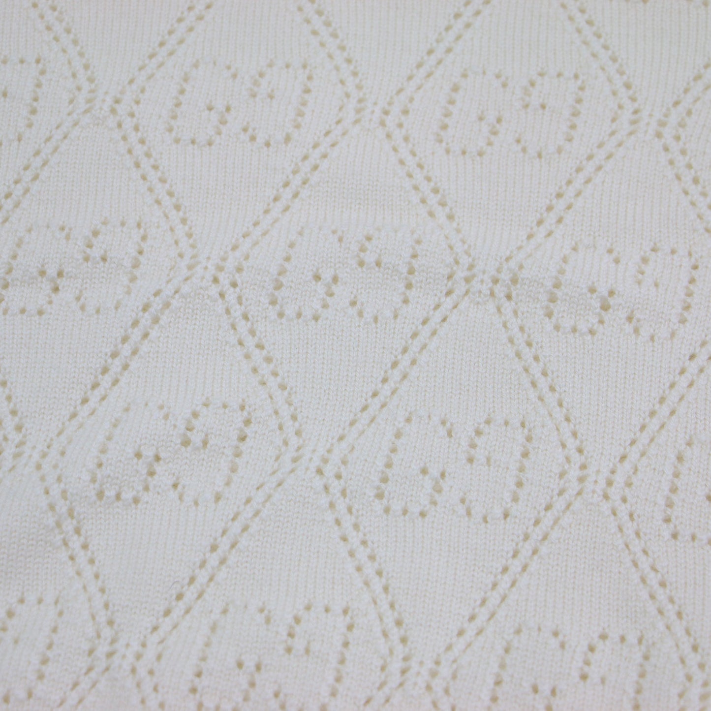 GG 透かし編み 半袖 ニット / セーター プルオーバー クルーネック リブ ウール