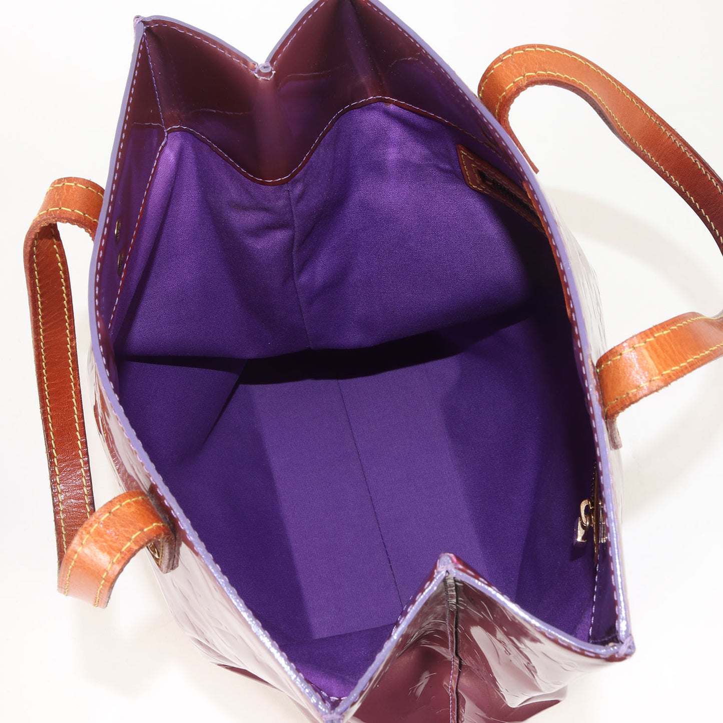 モノグラム ヴェルニ リード MM トートバッグ / ハンドバッグ 総柄 エナメル レザー