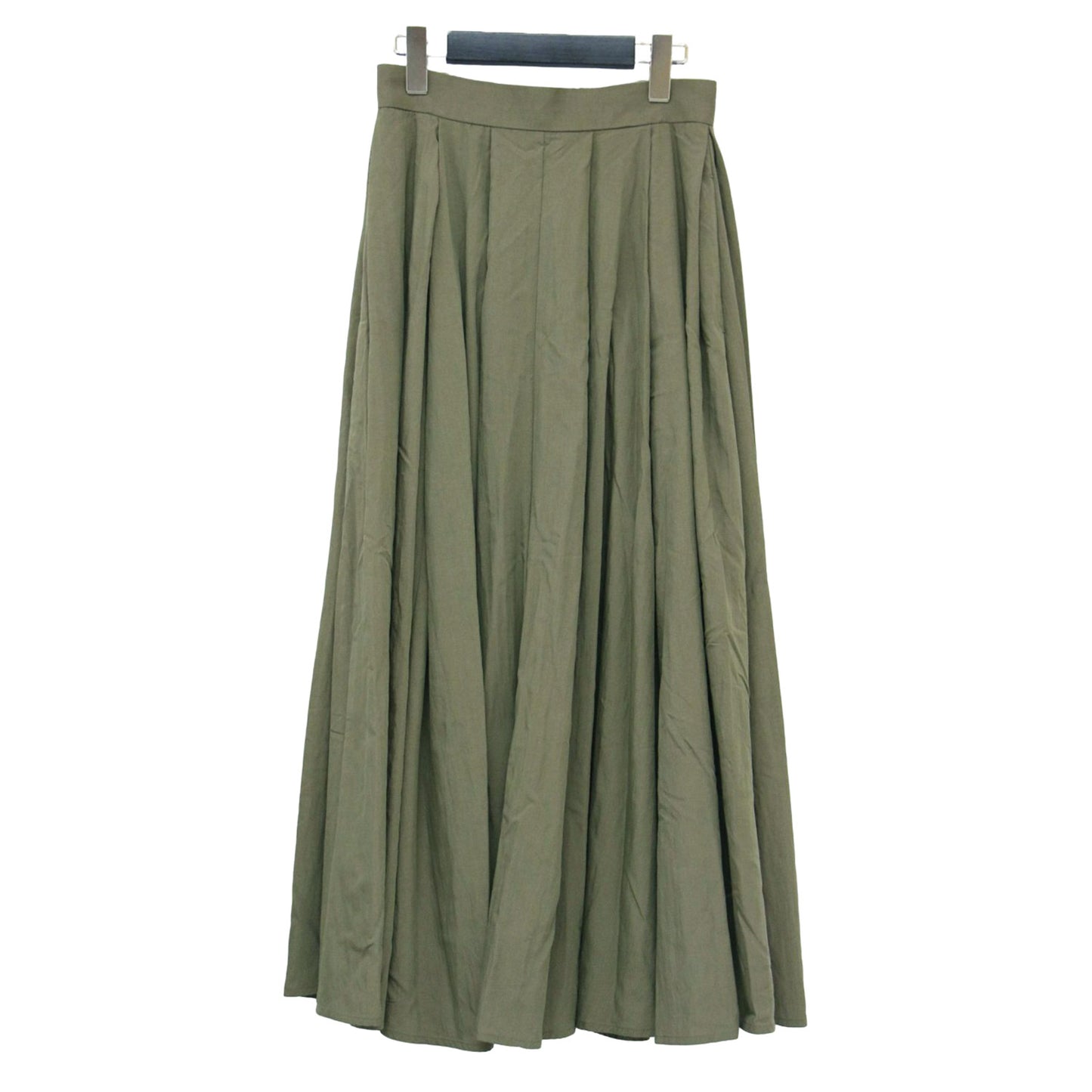 24春夏 タック フレアスカート / ロング丈 ギャザー プリーツ Aライン