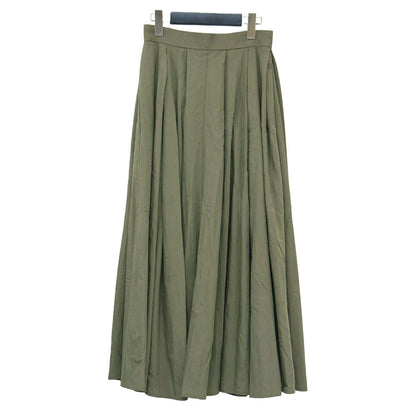 24春夏 タック フレアスカート / ロング丈 ギャザー プリーツ Aライン