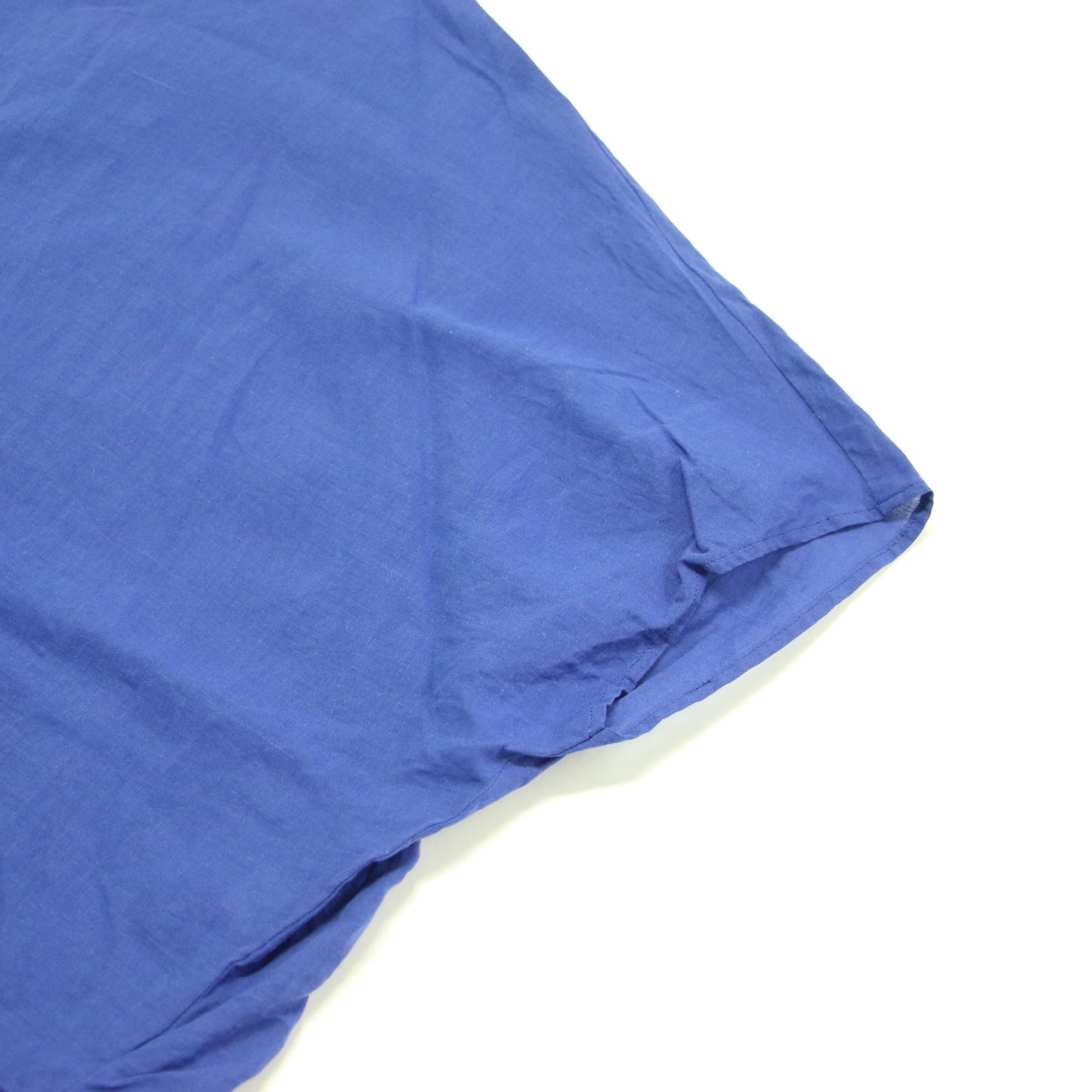 極細コットン ラミー コクーン プルオーバ / ブラウス 半袖 クルーネック ドルマン ワイド ロゴ 刺繍