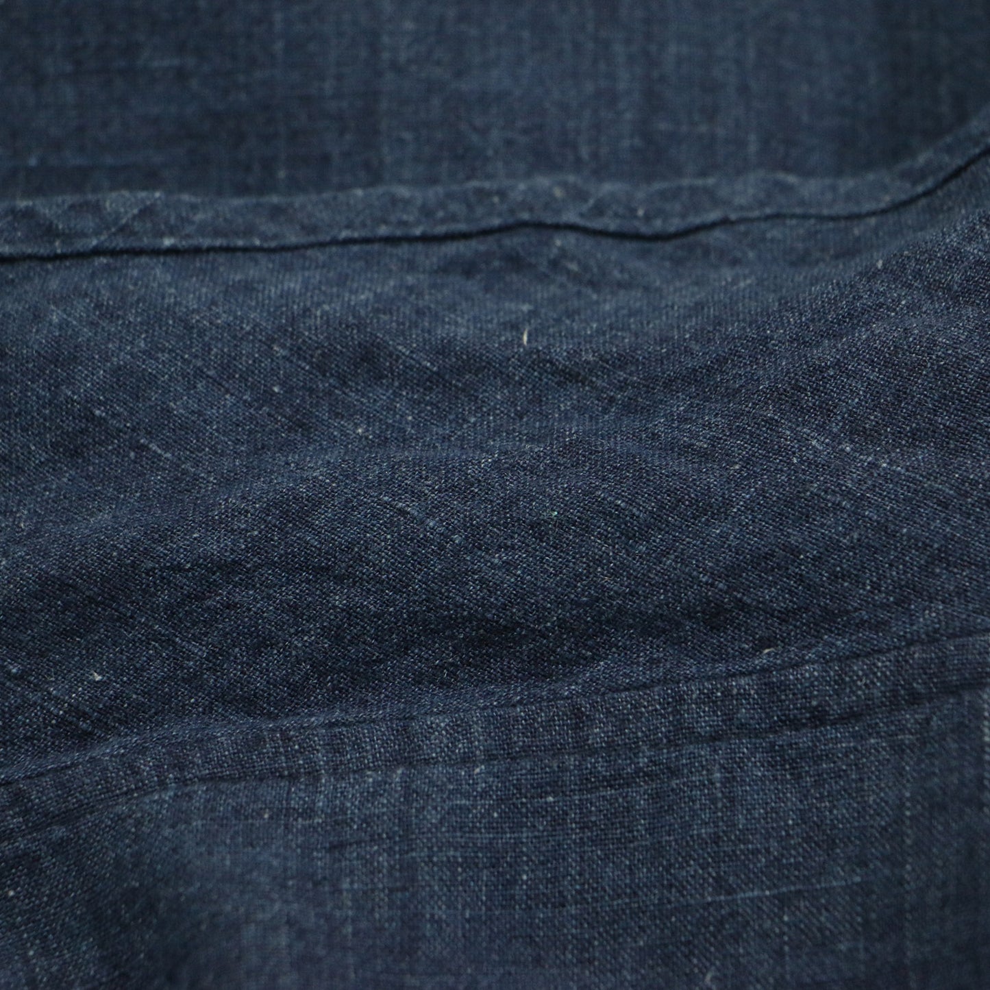 22春夏 コットン リネン 藍染 ワイド ワンピース / プルオーバー 半袖 ドルマン ミモレ丈 Aライン