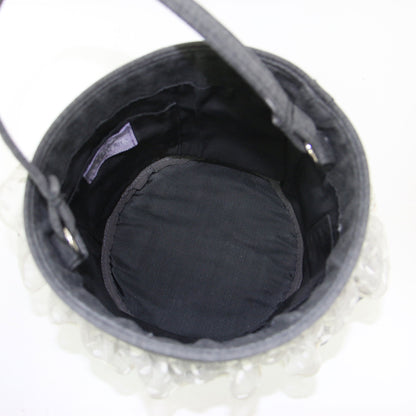 ピクニック フロッキー ドット ギンガムチェック バケツバッグ / picnic ハンドバッグ チュール フリル スウェット地