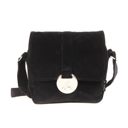 コーデュロイ ショルダーバッグ / クロスボディ 肩掛け メタルボタン ブランドロゴ