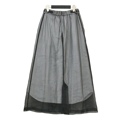 21春夏 メディ シアー トレンチスカート / MEDI SHEER TRENCH SKIRT ロングスカート フレア Aライン スリット コットン