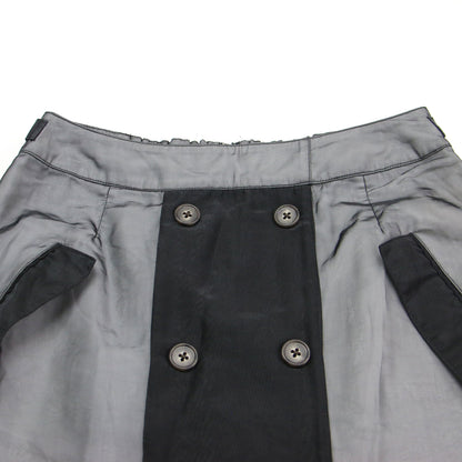 21春夏 メディ シアー トレンチスカート / MEDI SHEER TRENCH SKIRT ロングスカート フレア Aライン スリット コットン
