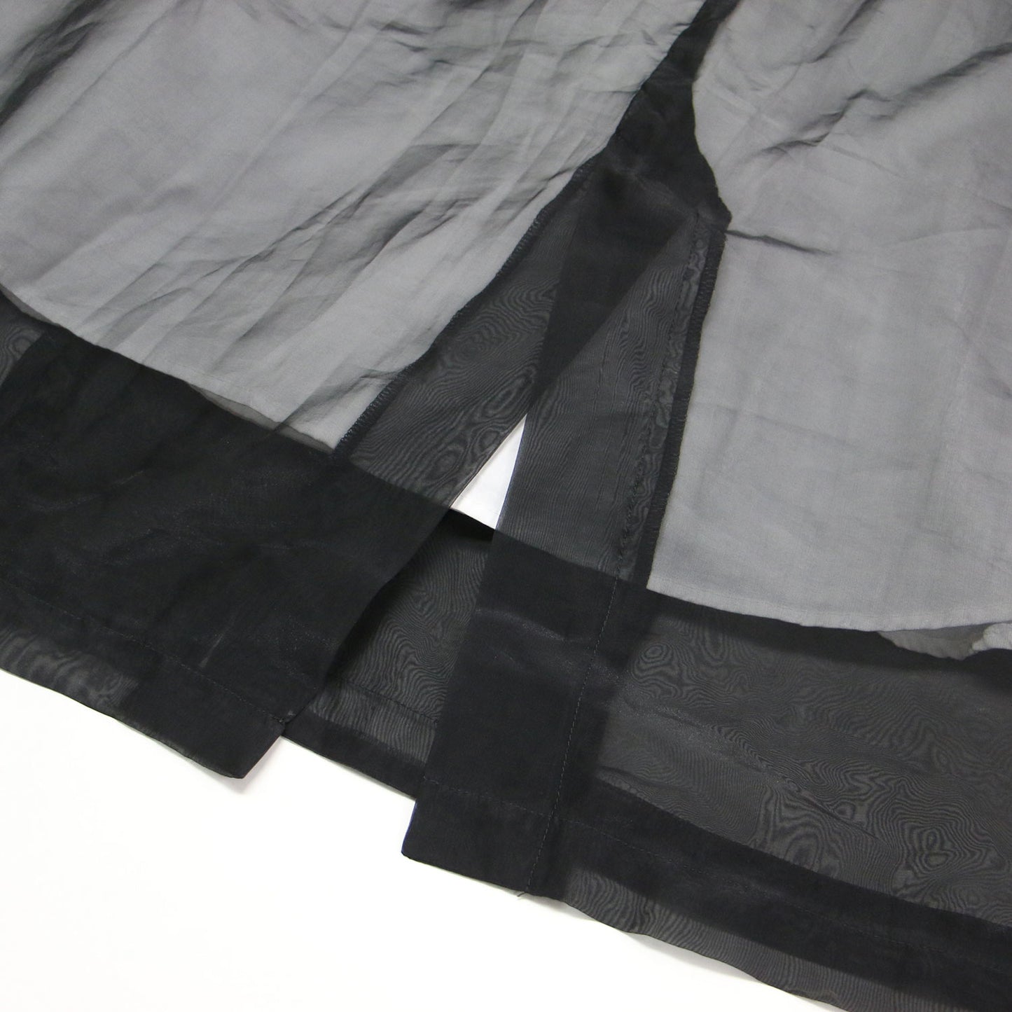 21春夏 メディ シアー トレンチスカート / MEDI SHEER TRENCH SKIRT ロングスカート フレア Aライン スリット コットン