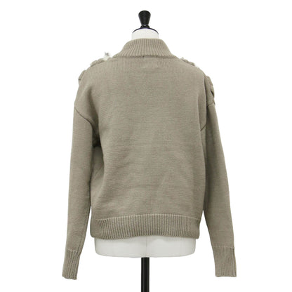 ファー ケーブルニット / FUR BRAID CABLE KNIT プルオーバー 長袖 ハイネック ウール