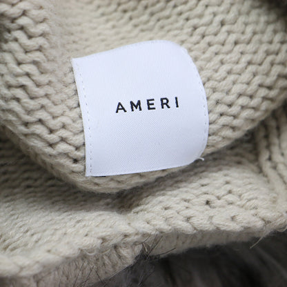 VINTAGE ファー クロップド ケーブルニット / BRAID FUR KNIT プルオーバー 長袖 ハイネック ドロップショルダー ウール
