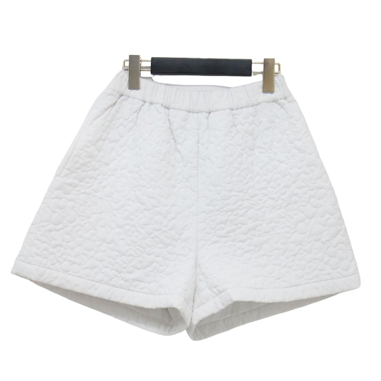 22春夏 フラワー キルティング ショートパンツ / flower quilting short pants ウエストゴム Aライン 花柄 刺繍