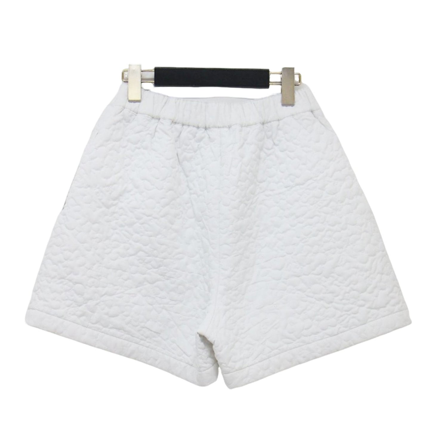 22春夏 フラワー キルティング ショートパンツ / flower quilting short pants ウエストゴム Aライン 花柄 刺繍