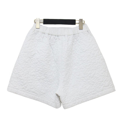 22春夏 フラワー キルティング ショートパンツ / flower quilting short pants ウエストゴム Aライン 花柄 刺繍