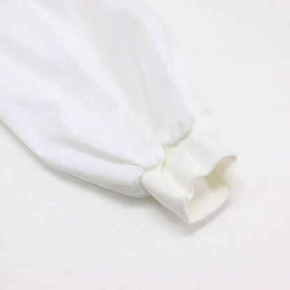 22秋冬 ノーカラー バルーン シャツブラウス / docking balloon shirt tunic チュニック 長袖 フレア タック ギャザー