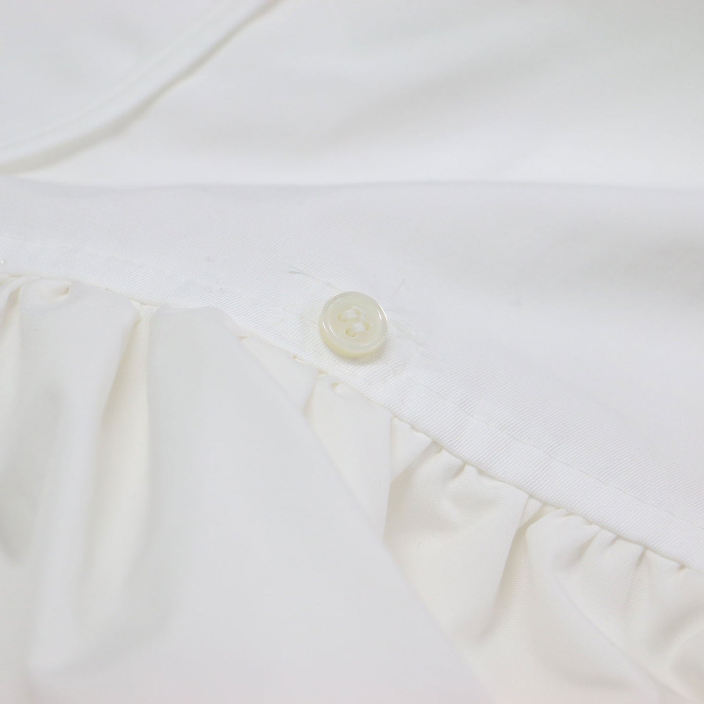 22秋冬 ノーカラー バルーン シャツブラウス / docking balloon shirt tunic チュニック 長袖 フレア タック ギャザー