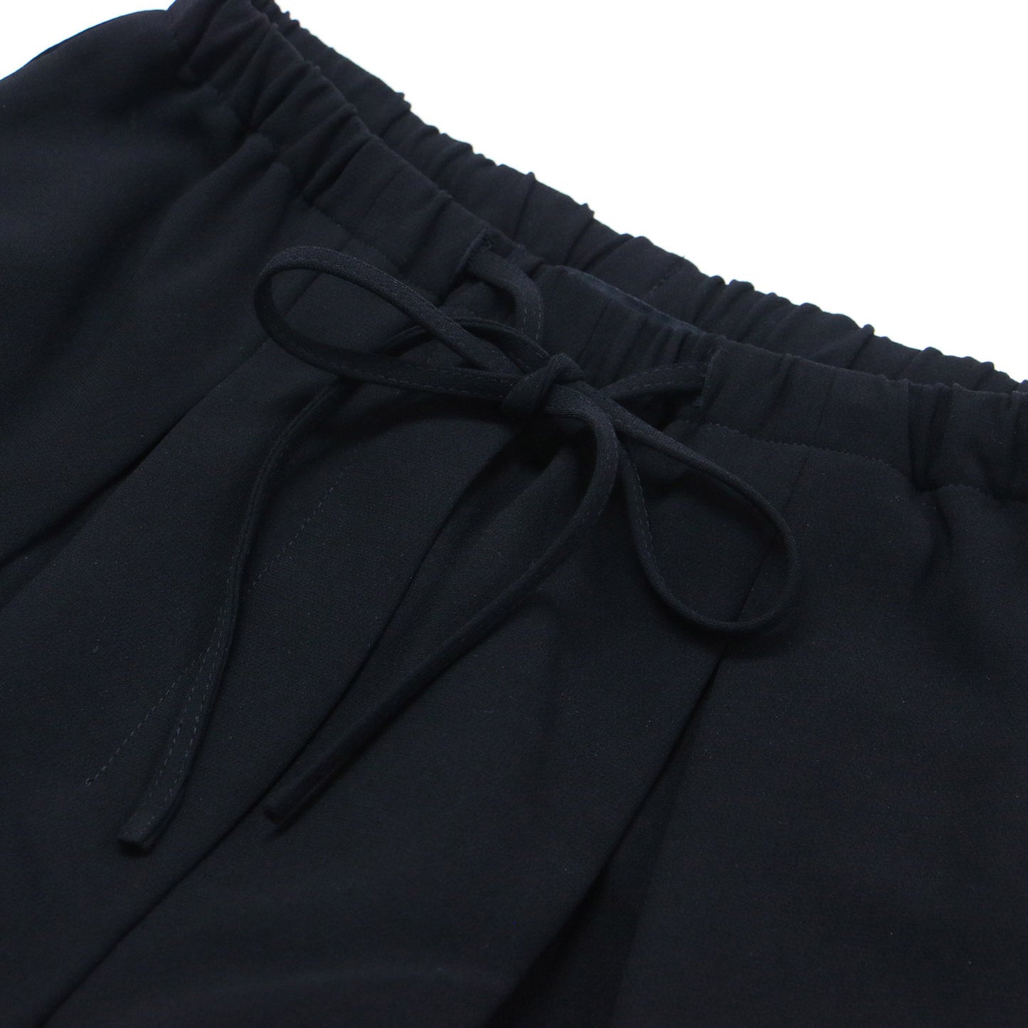 25春夏 クレープ プリーツ カジュアル パンツ / Admiral Crepe PLT Casual PNT ストレートシルエット ウエストゴム フラップポケット
