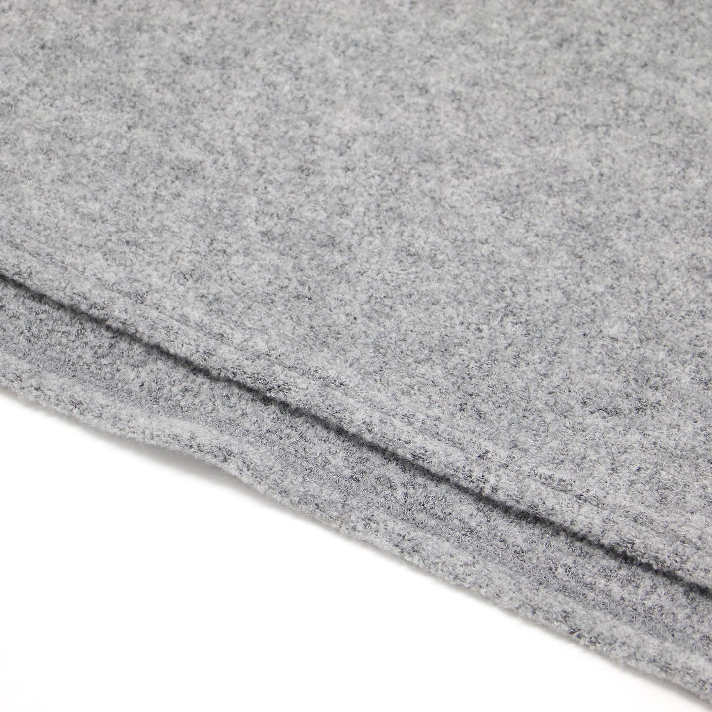 24秋冬 ファイン ブークレー ミドルネック ベスト / プルオーバー フレンチスリーブ ビルドネック ウール