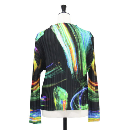 24秋冬 スペース柄 リブ カットソー / SPECTRUM RIB プルオーバー 長袖 ハイネック コンパクト 総柄