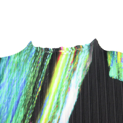 24秋冬 スペース柄 リブ カットソー / SPECTRUM RIB プルオーバー 長袖 ハイネック コンパクト 総柄