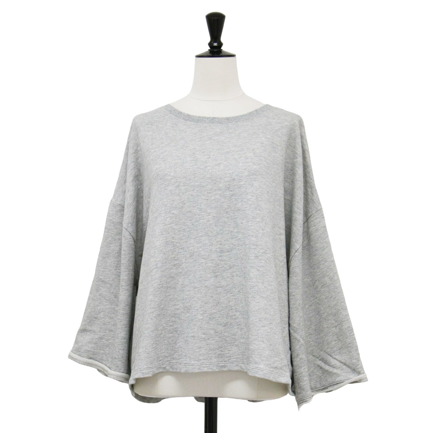 24秋冬 バイオミニ裏毛 ルーズ プルオーバー / スウェット Tシャツ ワイドスリーブ クルーネック カットオフ