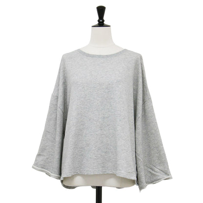 24秋冬 バイオミニ裏毛 ルーズ プルオーバー / スウェット Tシャツ ワイドスリーブ クルーネック カットオフ