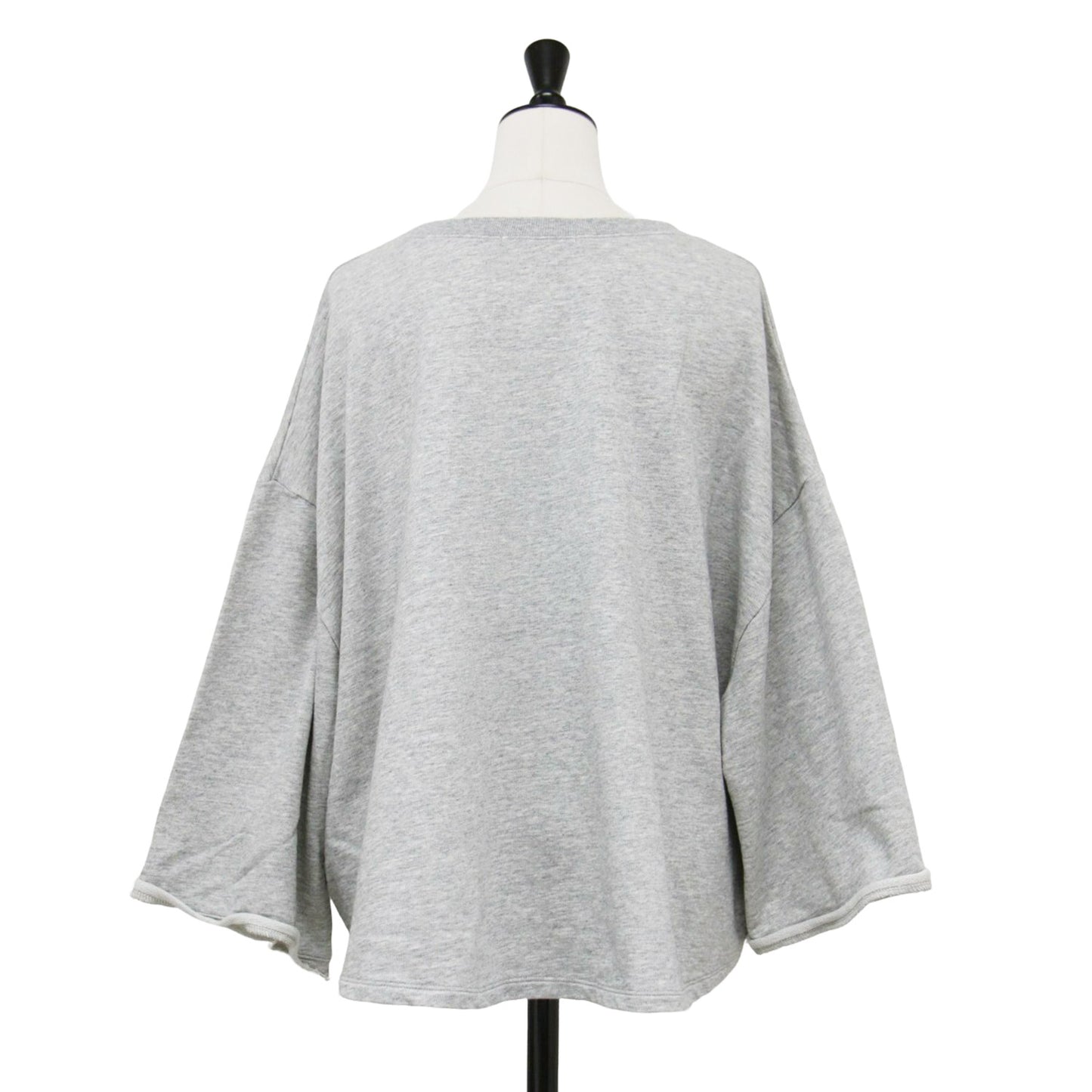 24秋冬 バイオミニ裏毛 ルーズ プルオーバー / スウェット Tシャツ ワイドスリーブ クルーネック カットオフ