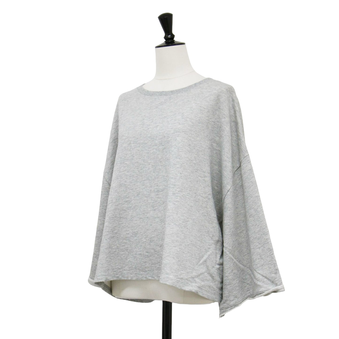 24秋冬 バイオミニ裏毛 ルーズ プルオーバー / スウェット Tシャツ ワイドスリーブ クルーネック カットオフ