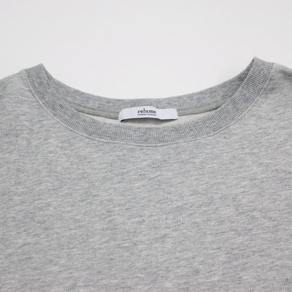 24秋冬 バイオミニ裏毛 ルーズ プルオーバー / スウェット Tシャツ ワイドスリーブ クルーネック カットオフ