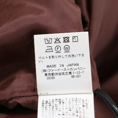ウエストベルト付Iラインスカート / ミディ丈 タック バックファスナー