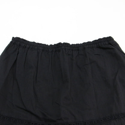 22秋冬 アンティークライクレーススカート / Antique like lace ティアードAライン フレア ウエストゴム コットン ウォッシャブル