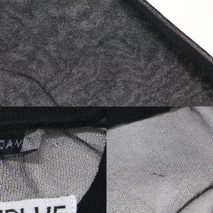 24春夏 シアー ラグラン プルオーバー / ニット 長袖 クルーネック メッシュ