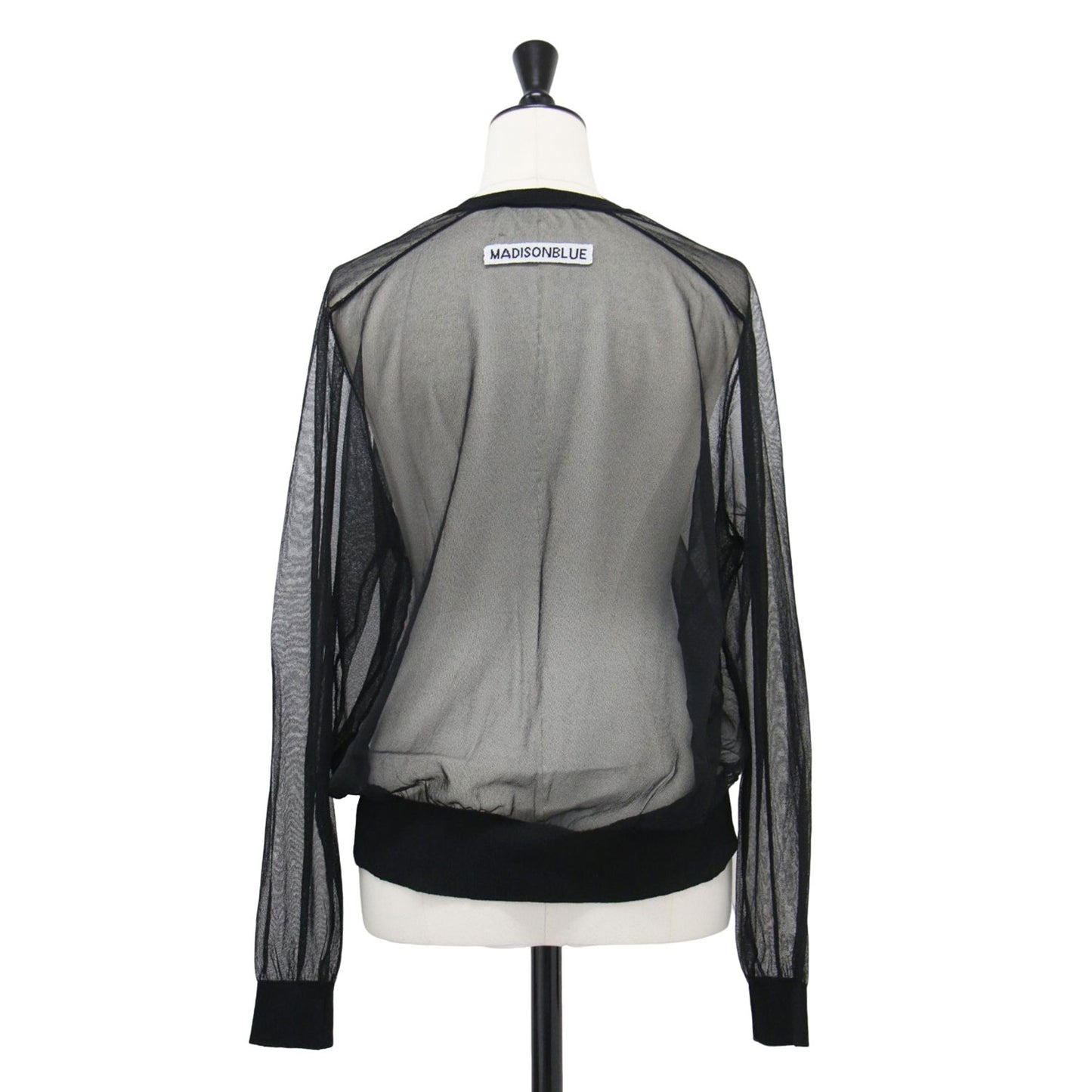 24春夏 シアー ラグラン プルオーバー / ニット 長袖 クルーネック メッシュ