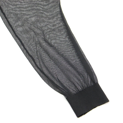 24春夏 シアー ラグラン プルオーバー / ニット 長袖 クルーネック メッシュ