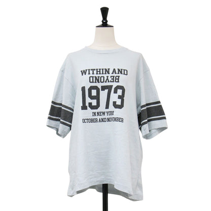 × Plage 別注 ロゴ プリント Tシャツ / カットソー 半袖 クルーネック ワイド コットン