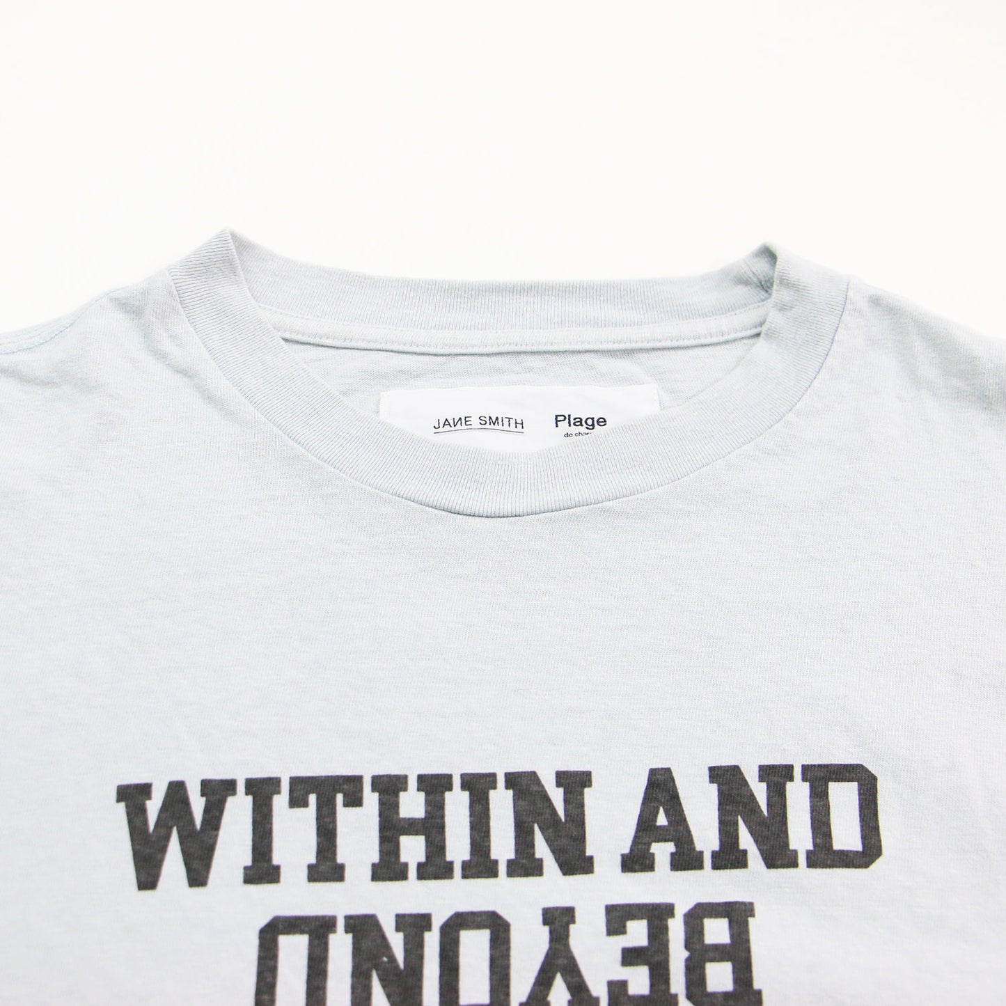 × Plage 別注 ロゴ プリント Tシャツ / カットソー 半袖 クルーネック ワイド コットン