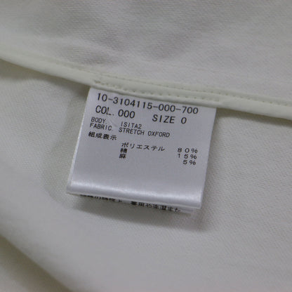 23春夏 Vネック ジャケット / 長袖 ノーカラー ボタンレス サイドポケット コットン リネン