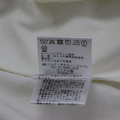23春夏 Vネック ジャケット / 長袖 ノーカラー ボタンレス サイドポケット コットン リネン
