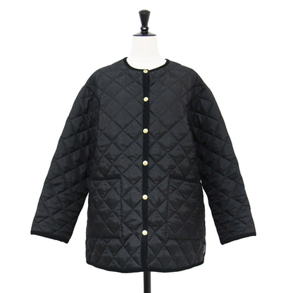 アークリー Aライン ミドル丈 キルティングジャケット / ARKLEY A-LINE MIDDLE コート 長袖 ノーカラー Aライン 金ボタン 定番