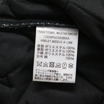 アークリー Aライン ミドル丈 キルティングジャケット / ARKLEY A-LINE MIDDLE コート 長袖 ノーカラー Aライン 金ボタン 定番
