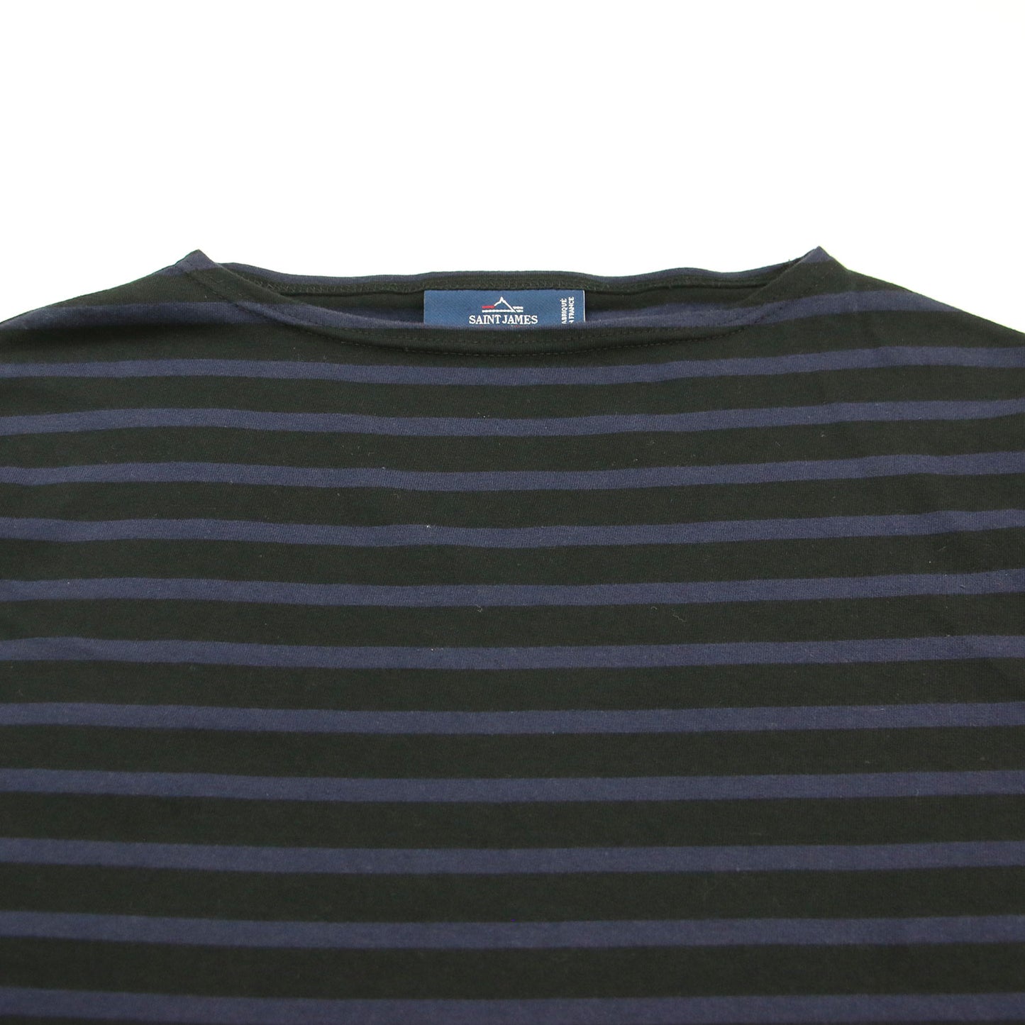 ボーダー 半袖 Tシャツ / カットソー ボートネック ワイド コットン