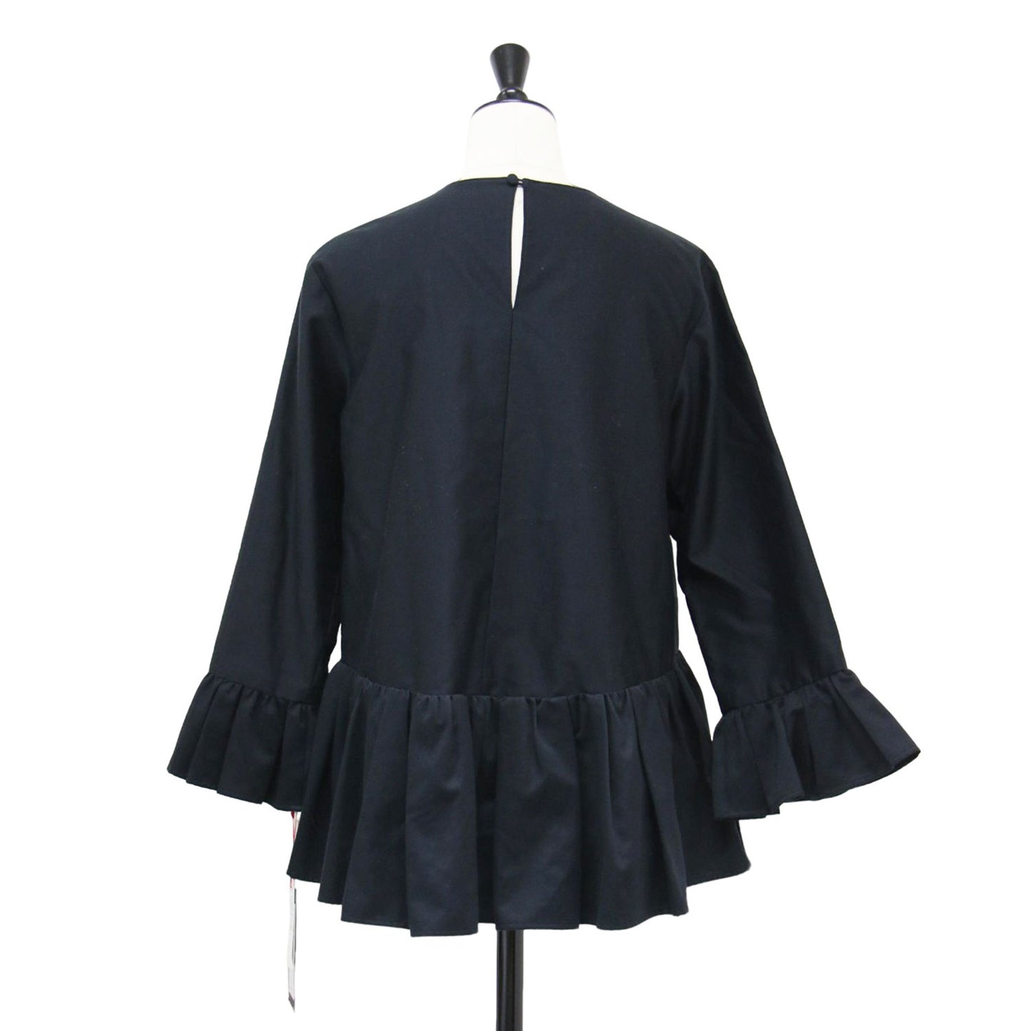 24春夏 ルミエールモールスキン ラッフルチュチュ / ブラウス 7分袖 ギャザー ペプラム コットン