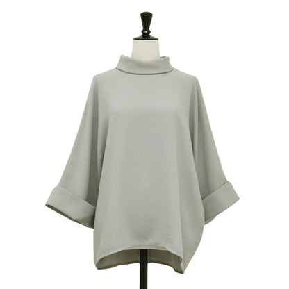 24秋冬 タートルネック ワイド ブラウス / BAILEE BLOUSE プルオーバー 7分袖 スリット 2WAY ドルマン