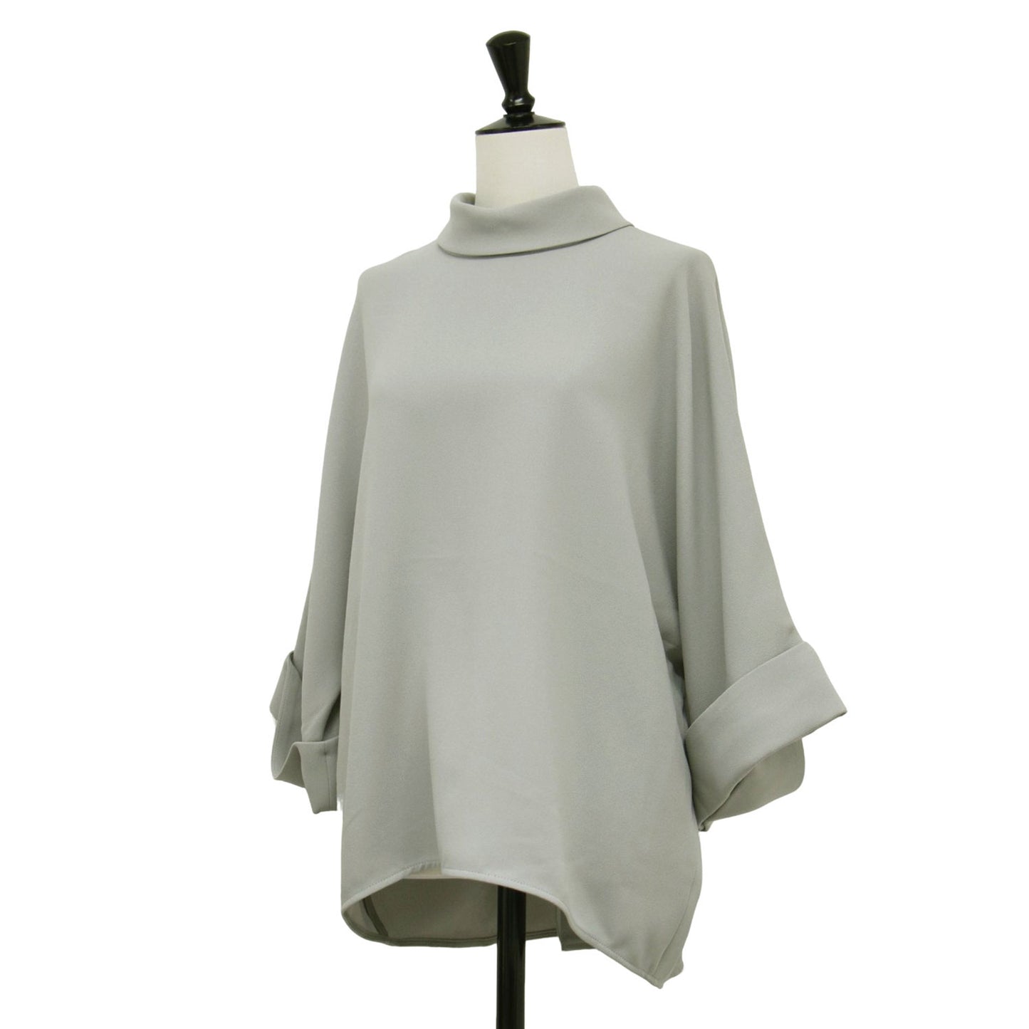 24秋冬 タートルネック ワイド ブラウス / BAILEE BLOUSE プルオーバー 7分袖 スリット 2WAY ドルマン