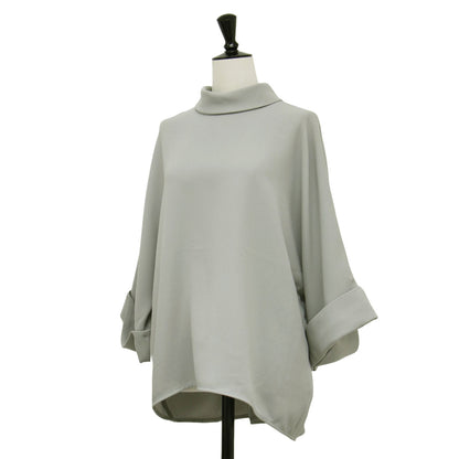 24秋冬 タートルネック ワイド ブラウス / BAILEE BLOUSE プルオーバー 7分袖 スリット 2WAY ドルマン