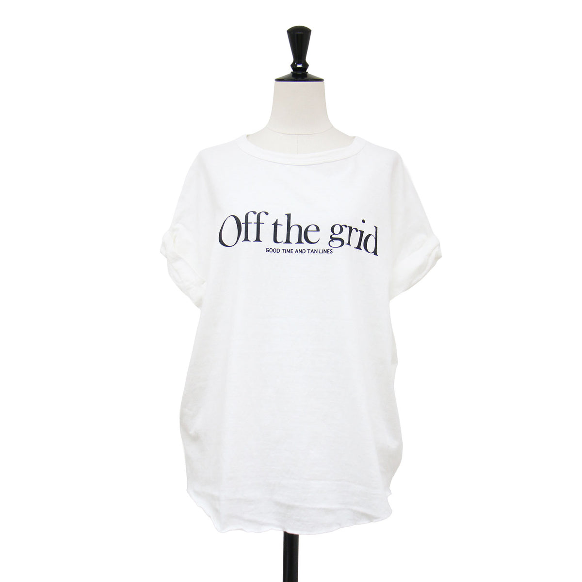 × L'Appartement 25春夏 ロゴプリント Tシャツ / Off the grid T-shirt プルオーバー ラウンドネック 半袖 フレンチスリーブ コットン