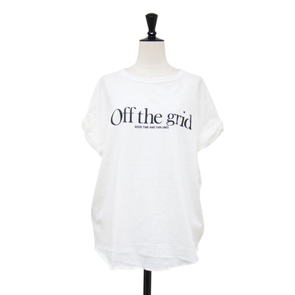× L'Appartement 25春夏 ロゴプリント Tシャツ / Off the grid T-shirt プルオーバー ラウンドネック 半袖 フレンチスリーブ コットン
