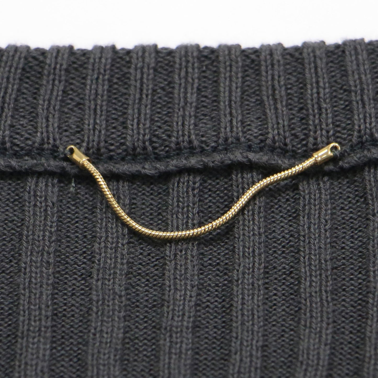 25春夏 コットン リブ ニット / COTTON RIB KNIT カットソー 7分袖 クルーネック コンパクト ストレッチ コットン