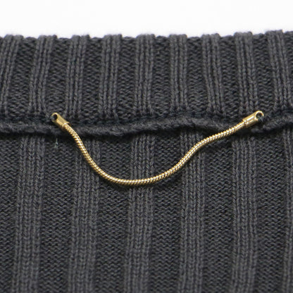 25春夏 コットン リブ ニット / COTTON RIB KNIT カットソー 7分袖 クルーネック コンパクト ストレッチ コットン