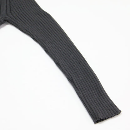 25春夏 コットン リブ ニット / COTTON RIB KNIT カットソー 7分袖 クルーネック コンパクト ストレッチ コットン