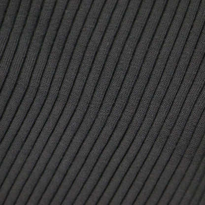 25春夏 コットン リブ ニット / COTTON RIB KNIT カットソー 7分袖 クルーネック コンパクト ストレッチ コットン