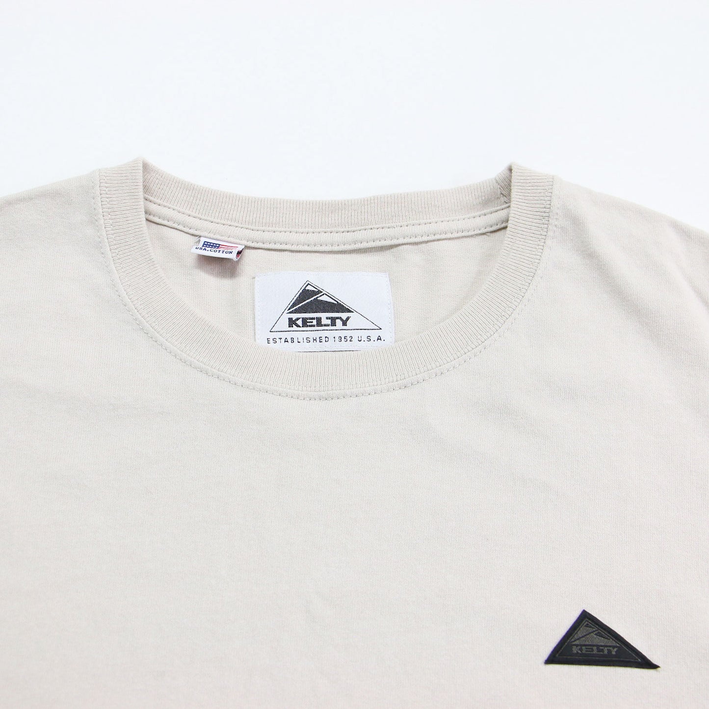 × NANO universe 24春夏 USAコットン 天竺Tシャツ / ロンT クルーネック オーバーサイズ ドロップショルダー ロゴ コットン ストレッチ